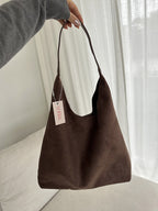 Western Style Suede Look Bag – Soft Everyday Shoulder Bag
