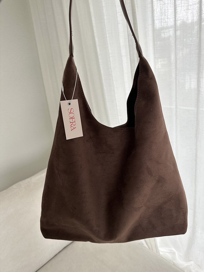 Western Style Suede Look Bag – Soft Everyday Shoulder Bag