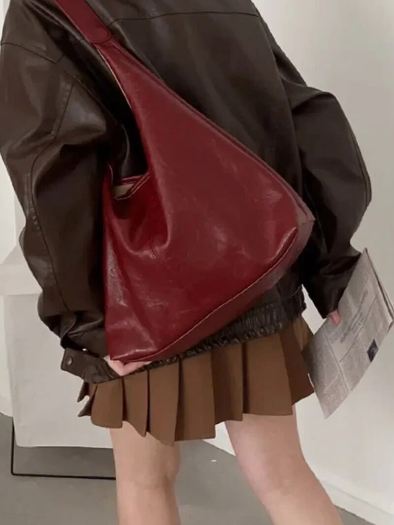 Glossy Patent Look Tote Bag – Sleek Laptop Bag