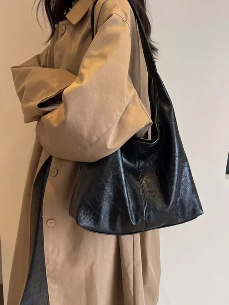 Glossy Patent Look Tote Bag – Sleek Laptop Bag