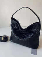 Structured Woven Tote – Rich Textured Handbag in Deep Tones