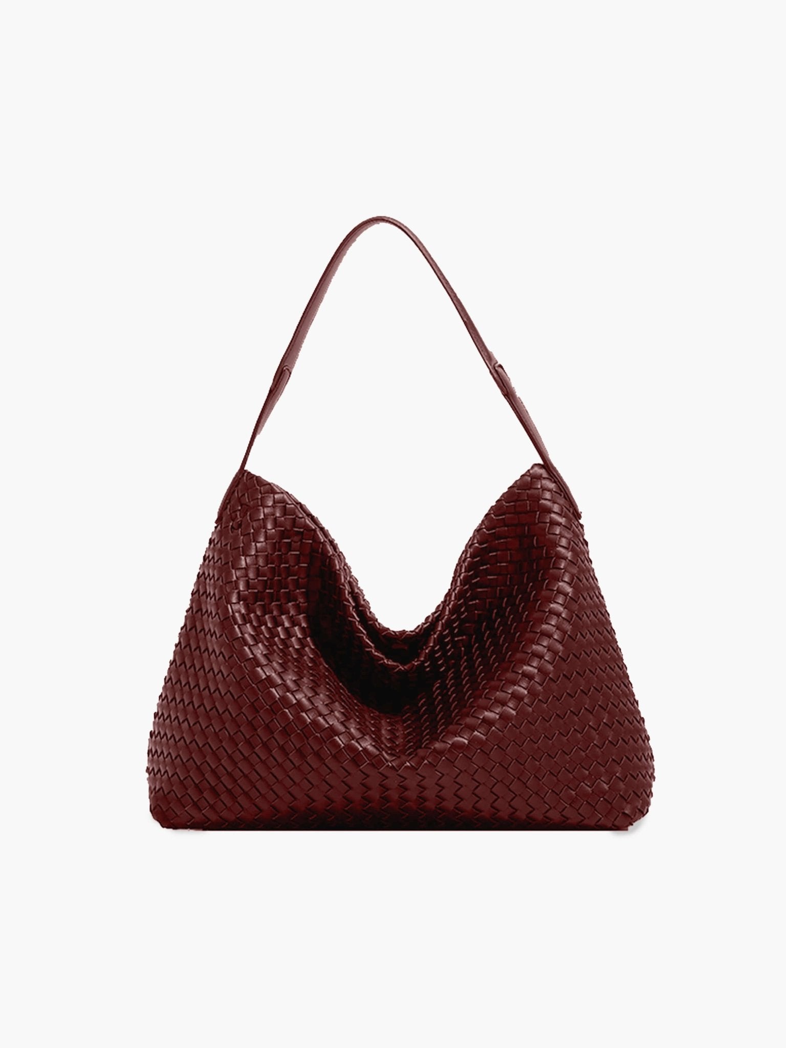 Structured Woven Tote – Rich Textured Handbag in Deep Tones