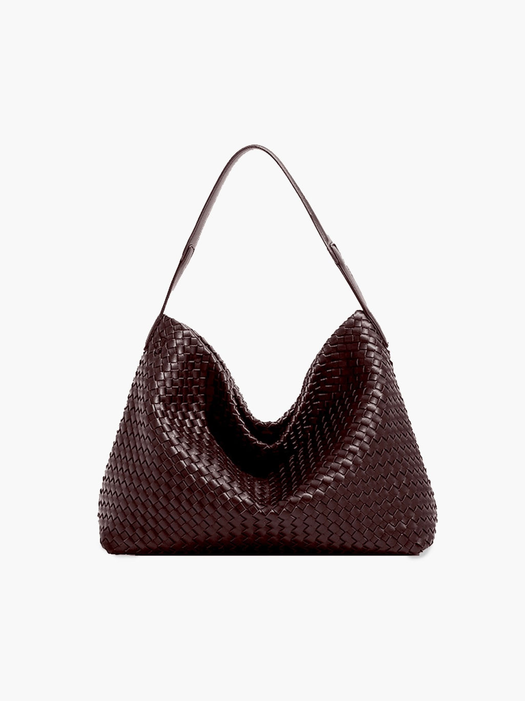 Structured Woven Tote – Rich Textured Handbag in Deep Tones