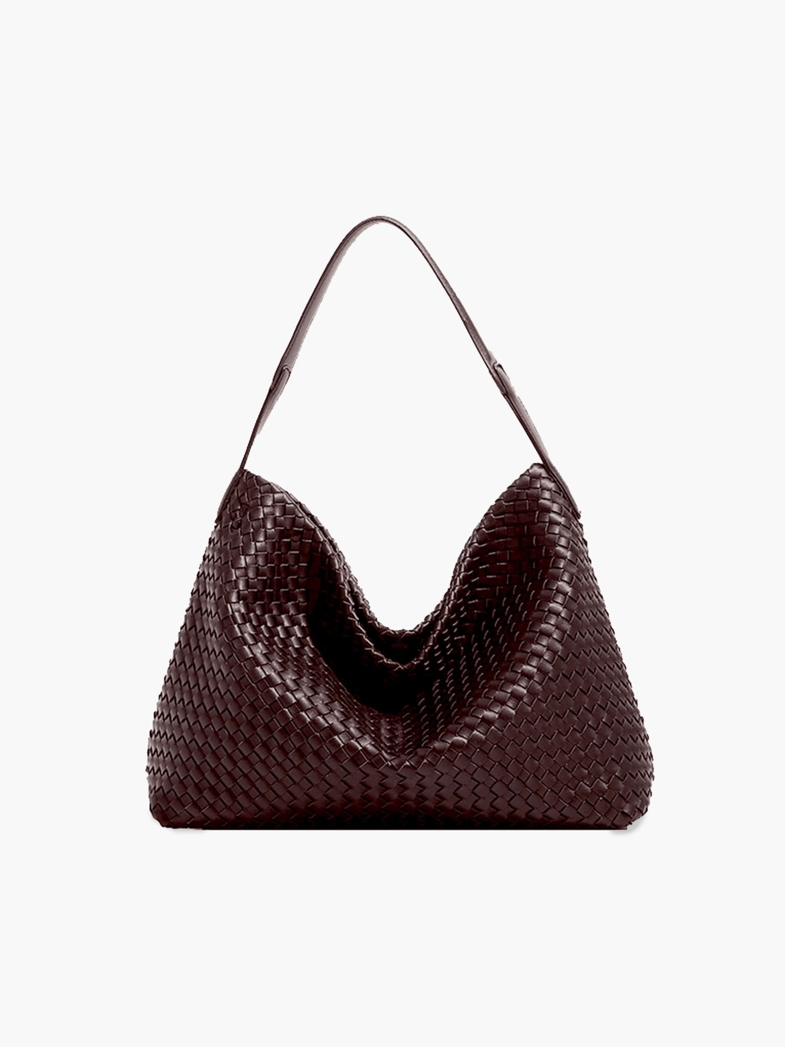 Structured Woven Tote – Rich Textured Handbag in Deep Tones