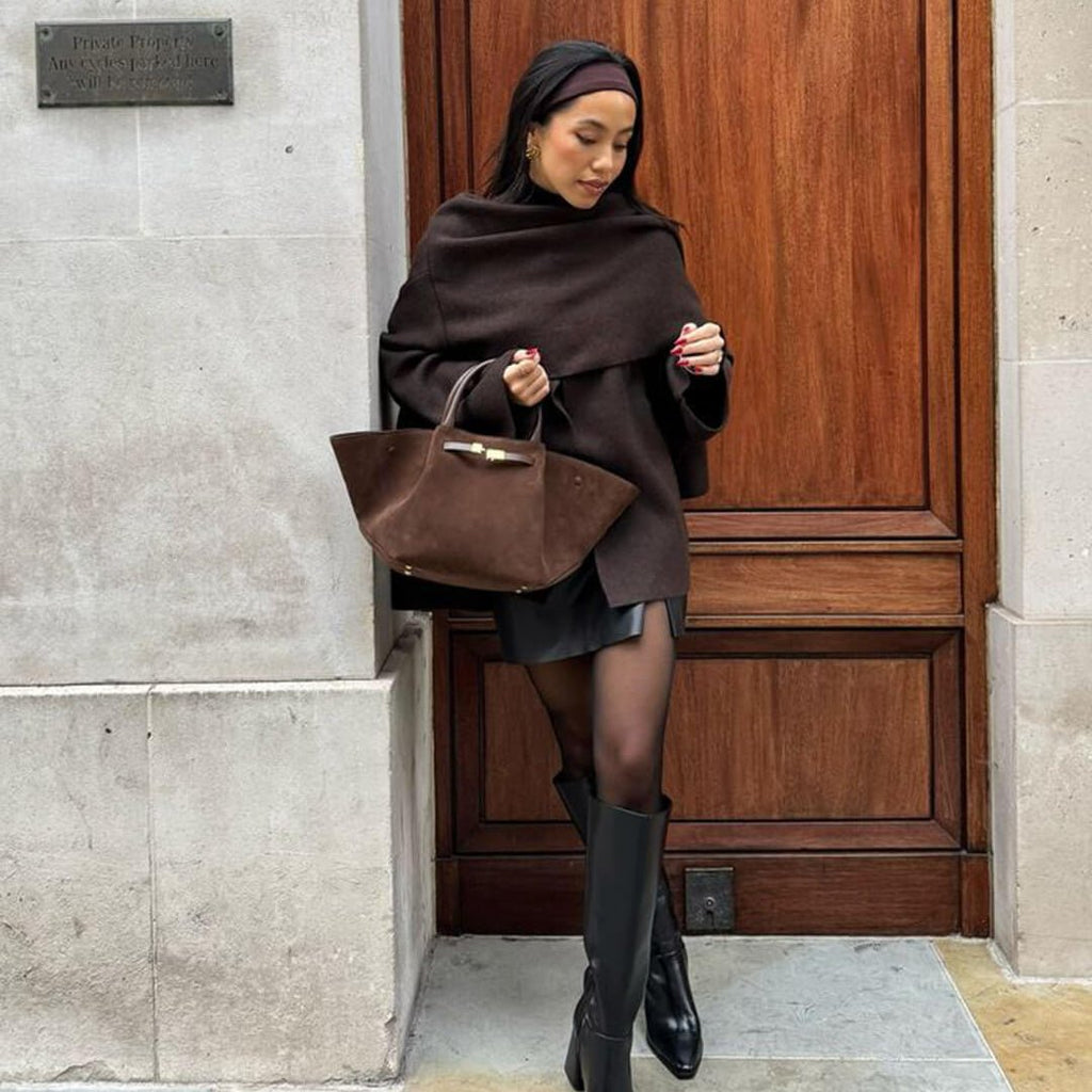 Vegan Suede Shoulder Bag – Slouchy Everyday Hobo
