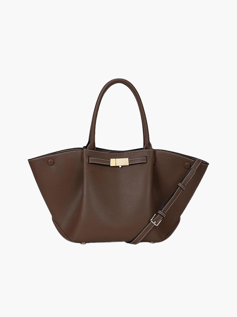 Suede Finish Tote Bag – Structured Work Bag