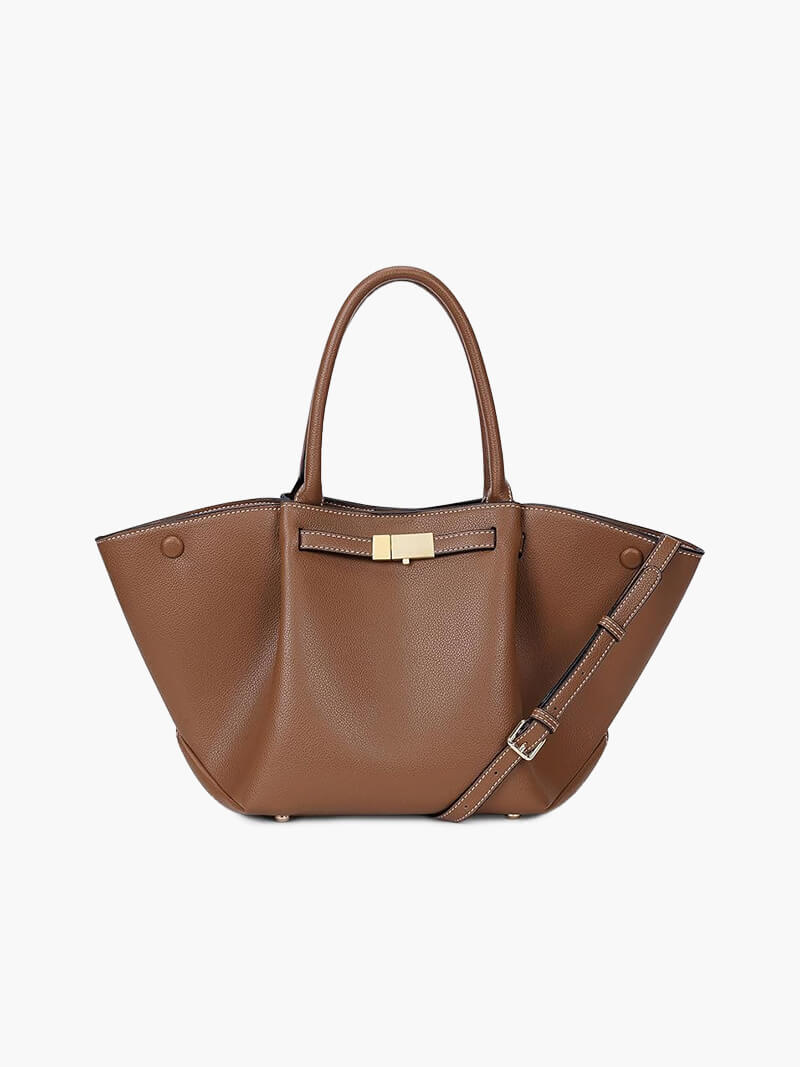 Suede Finish Tote Bag – Structured Work Bag
