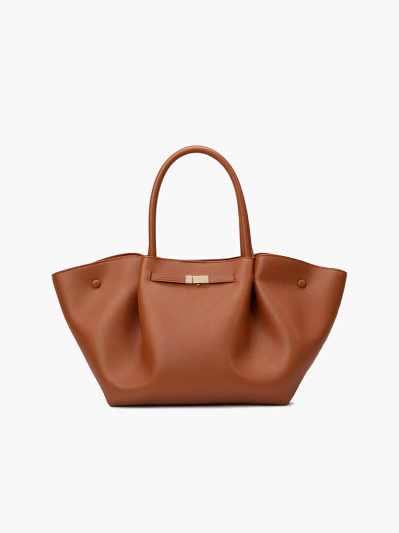 Suede Finish Tote Bag – Structured Work Bag