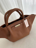 Suede Finish Tote Bag – Structured Work Bag