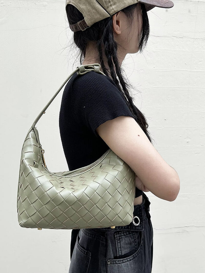 Mini Woven Bag – Compact Structured Handbag in 5 Colours