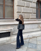 Handwoven Black Tote XL – Artisan Statement Bag