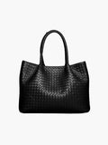 Handwoven Black Tote XL – Artisan Statement Bag