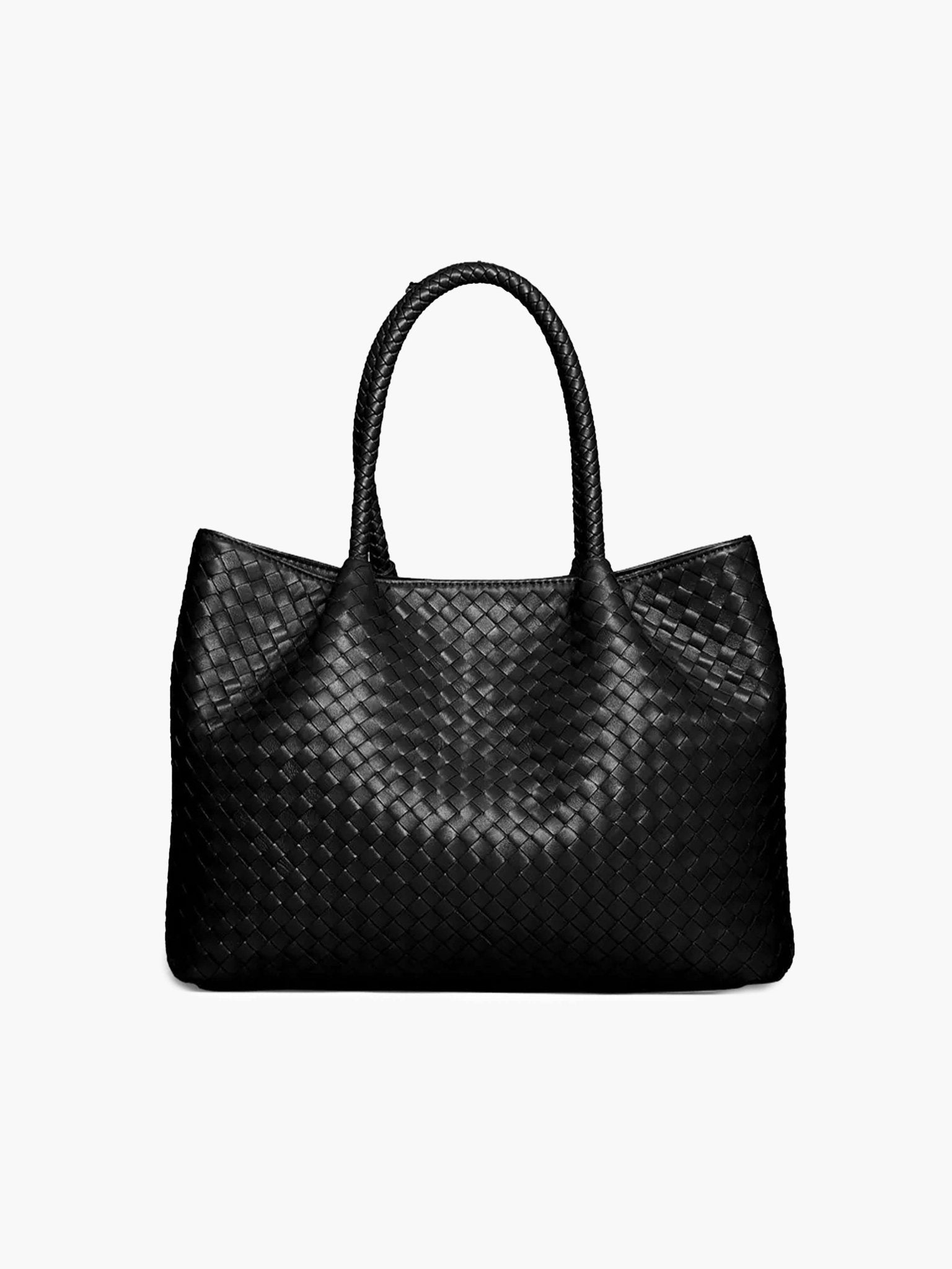 Handwoven Black Tote XL – Artisan Statement Bag