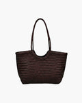 Braided Faux Leather Tote – Handwoven Vegan Handbag