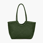 Braided Faux Leather Tote – Handwoven Vegan Handbag