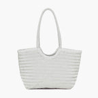Braided Faux Leather Tote – Handwoven Vegan Handbag