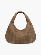 Suede Look Woven Tote XL – Oversized Braided Shopper