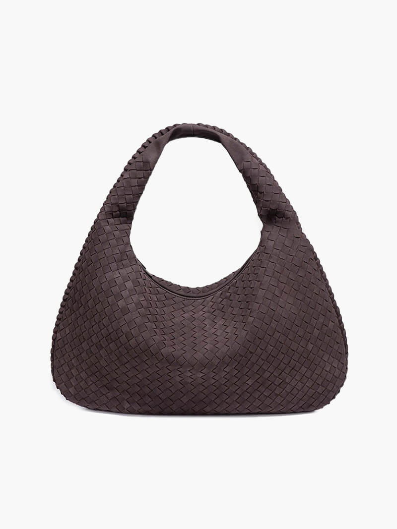 Suede Look Woven Tote XL – Oversized Braided Shopper