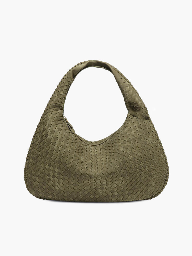 Suede Look Woven Tote XL – Oversized Braided Shopper
