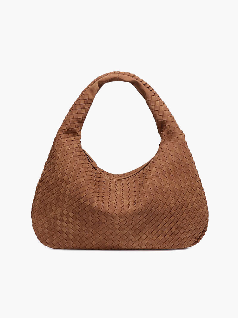 Suede Look Woven Tote XL – Oversized Braided Shopper