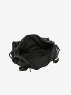 Minimalist Vegan Leather Shoulder Bag in Black or White