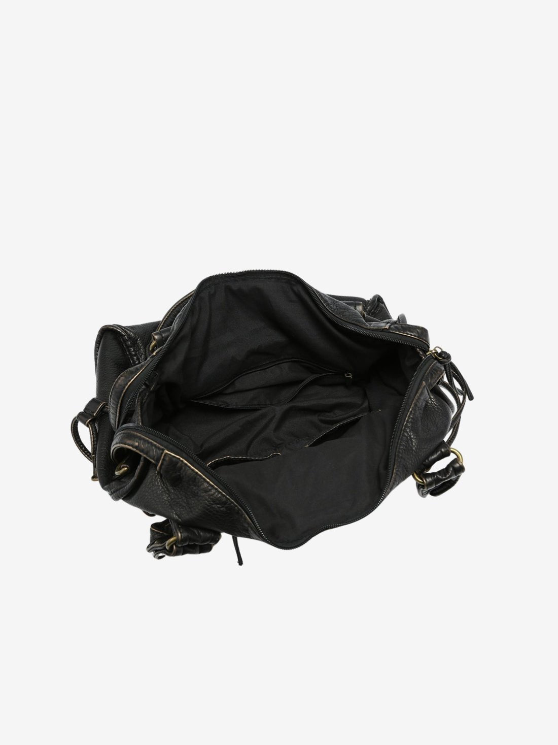Minimalist Vegan Leather Shoulder Bag in Black or White