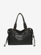 Minimalist Vegan Leather Shoulder Bag in Black or White