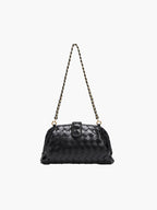 Woven Clutch with Detachable Strap – Convertible Evening Bag