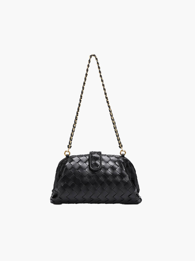 Woven Clutch with Detachable Strap – Convertible Evening Bag