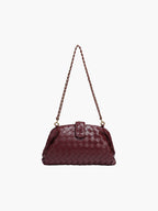 Woven Clutch with Detachable Strap – Convertible Evening Bag