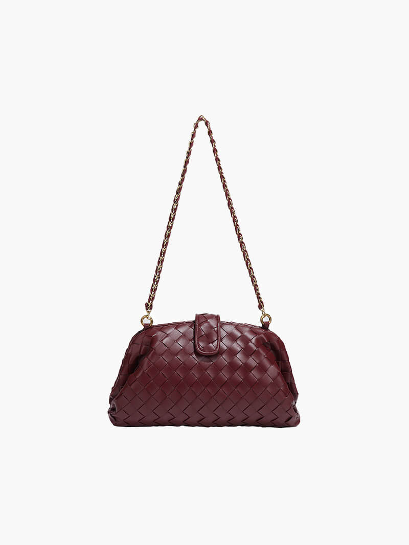 Woven Clutch with Detachable Strap – Convertible Evening Bag