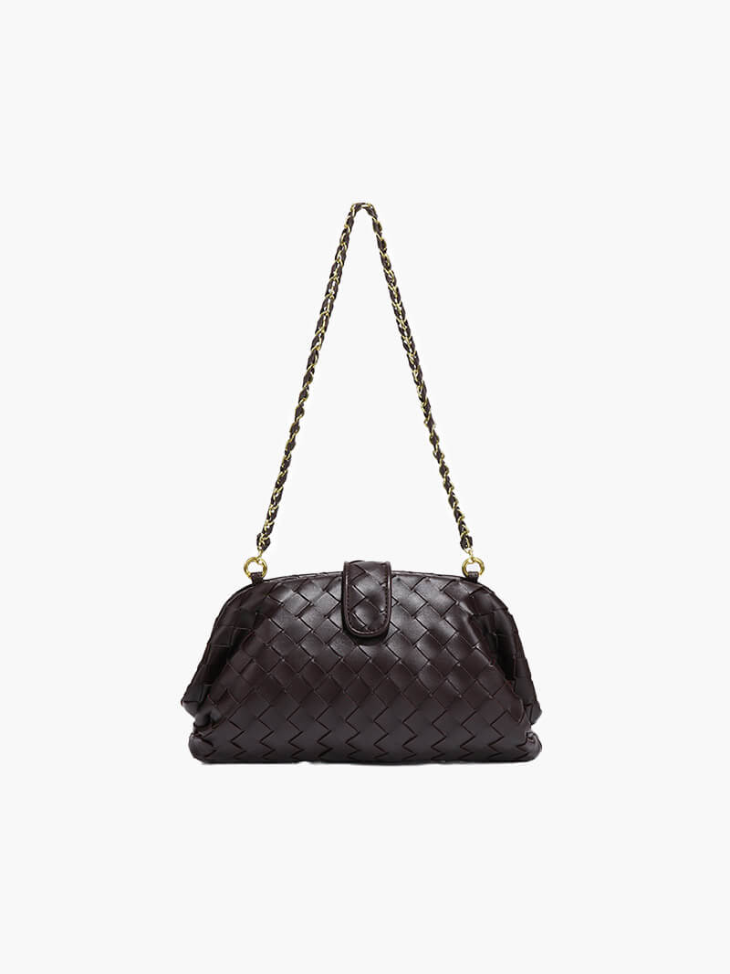Woven Clutch with Detachable Strap – Convertible Evening Bag
