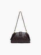 Woven Clutch with Detachable Strap – Convertible Evening Bag