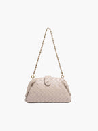 Woven Clutch with Detachable Strap – Convertible Evening Bag