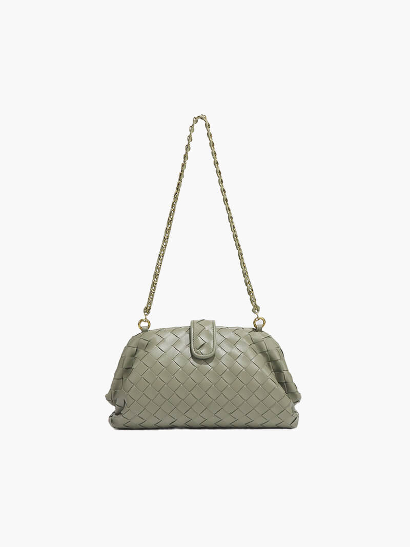 Woven Clutch with Detachable Strap – Convertible Evening Bag