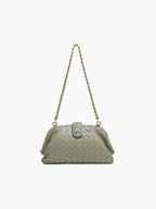 Woven Clutch with Detachable Strap – Convertible Evening Bag