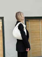 Handwoven Medium Handbag – Minimalist Woven Bag