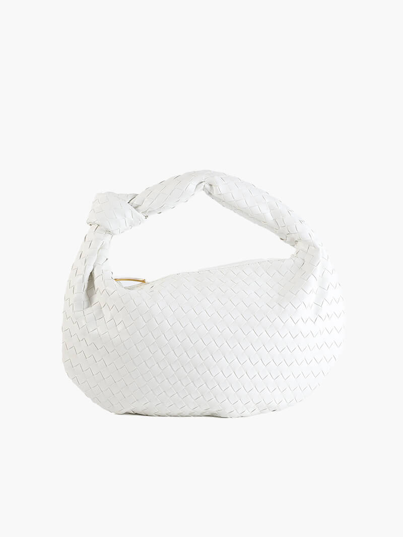 Handwoven Medium Handbag – Minimalist Woven Bag