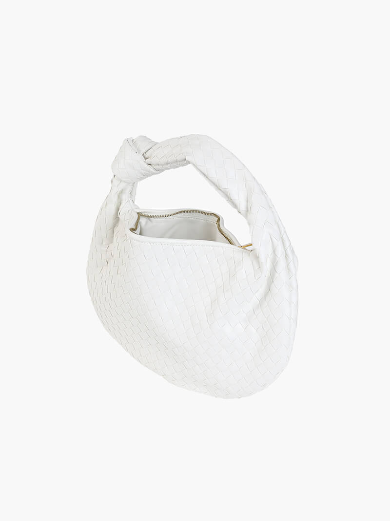 Handwoven Medium Handbag – Minimalist Woven Bag