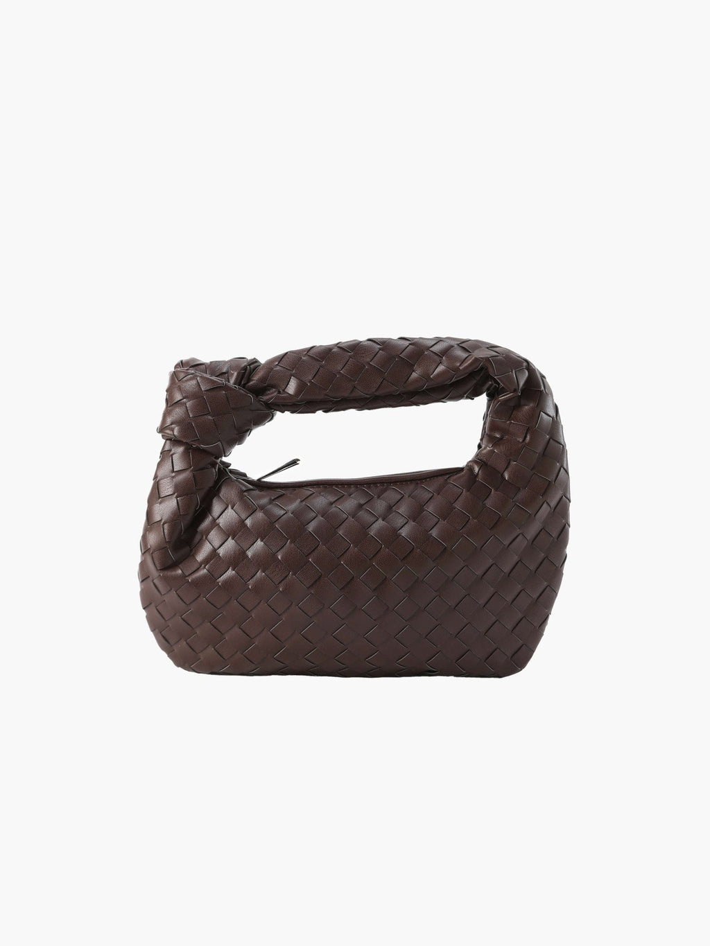 Woven Mini Bag with Silver Hardware – Compact Evening Handbag