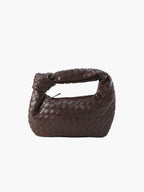 Woven Mini Bag with Silver Hardware – Compact Evening Handbag