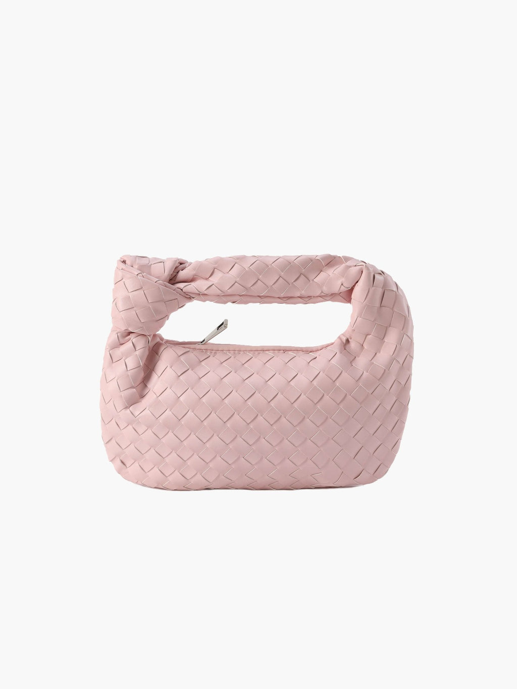 Woven Mini Bag with Silver Hardware – Compact Evening Handbag