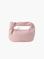 Woven Mini Bag with Silver Hardware – Compact Evening Handbag