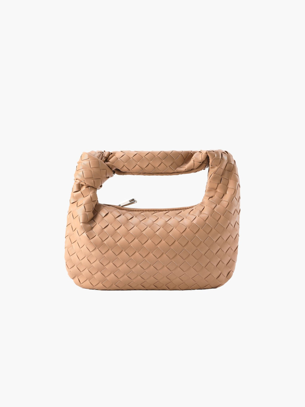 Woven Mini Bag with Silver Hardware – Compact Evening Handbag