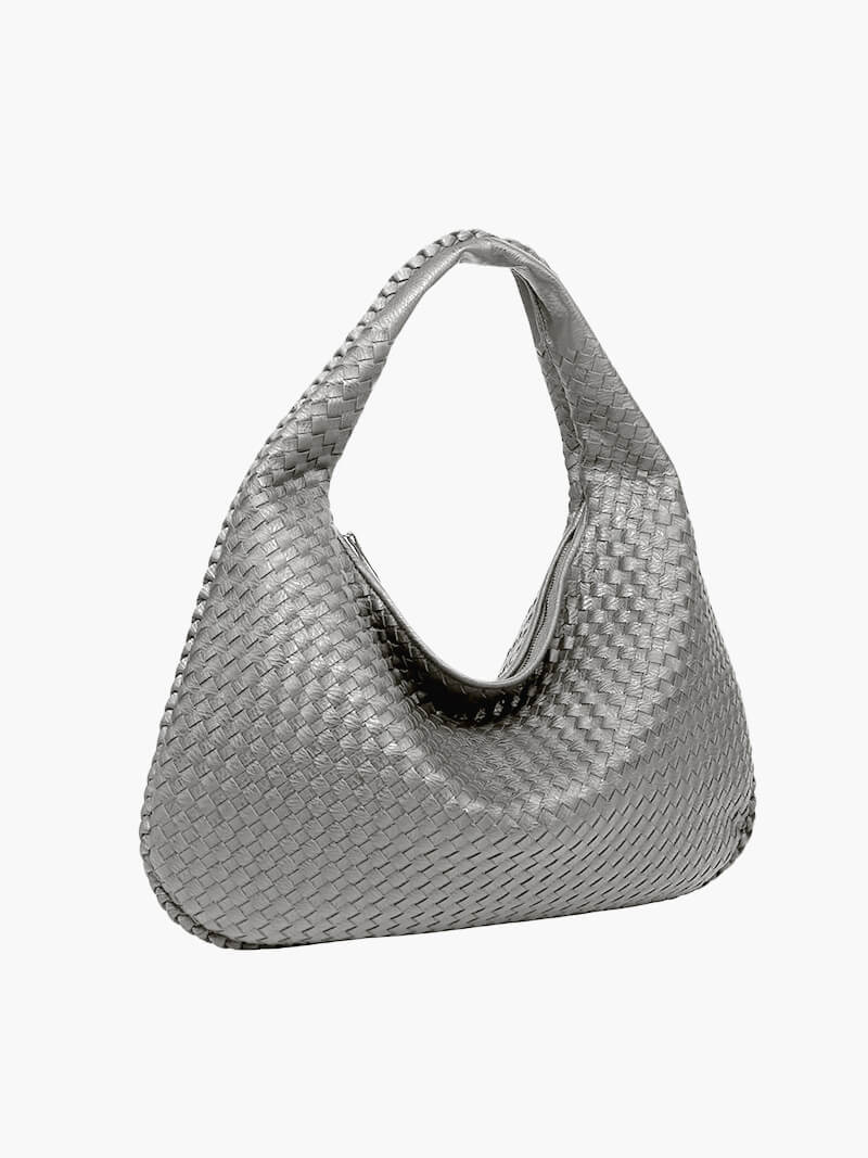 Oversized Woven Tote Bag XL – Braided Vegan Leather Shopper