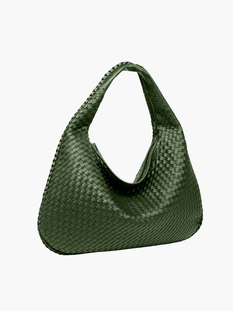 Oversized Woven Tote Bag XL – Braided Vegan Leather Shopper
