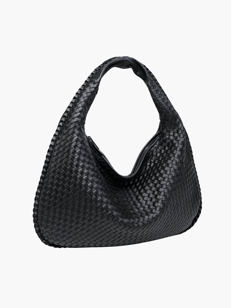 Oversized Woven Tote Bag XL – Braided Vegan Leather Shopper