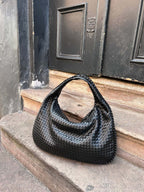 Oversized Woven Tote Bag XL – Braided Vegan Leather Shopper