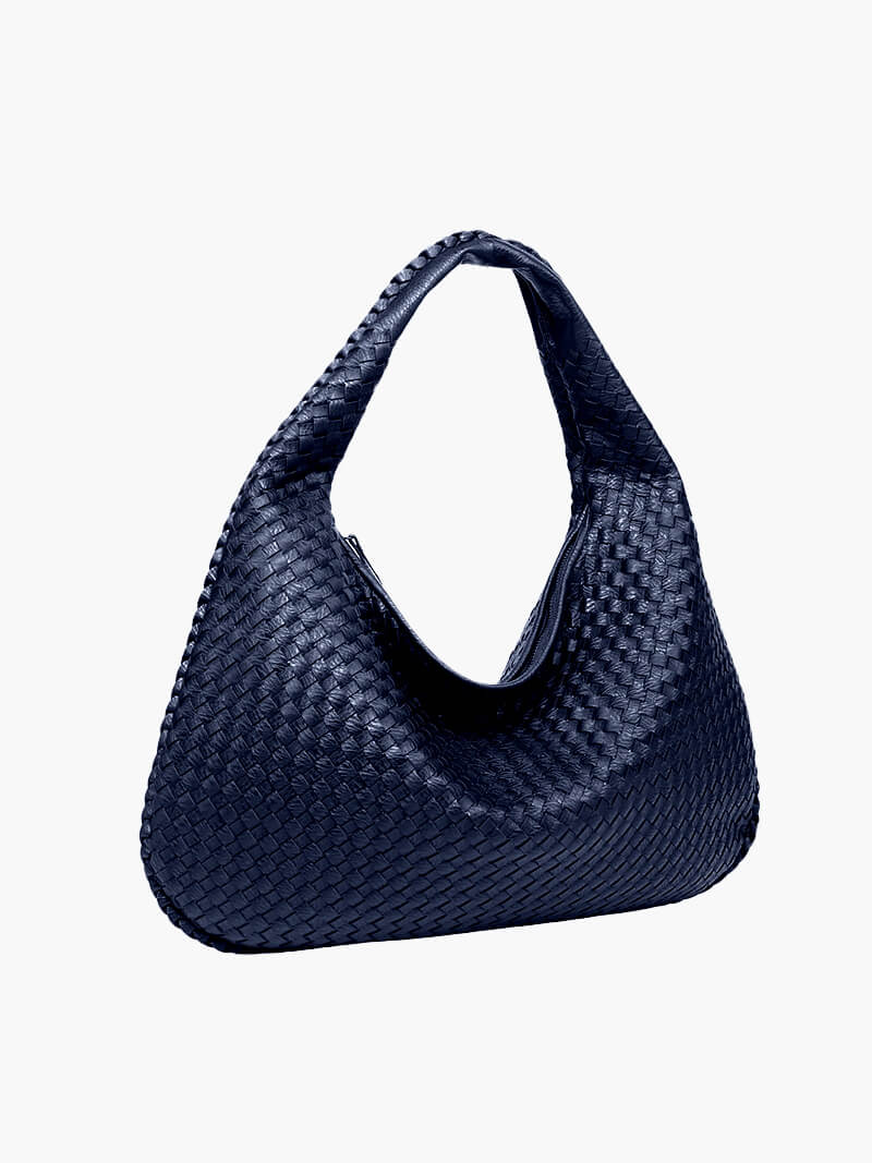 Oversized Woven Tote Bag XL – Braided Vegan Leather Shopper