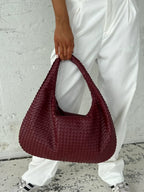Oversized Woven Tote Bag XL – Braided Vegan Leather Shopper